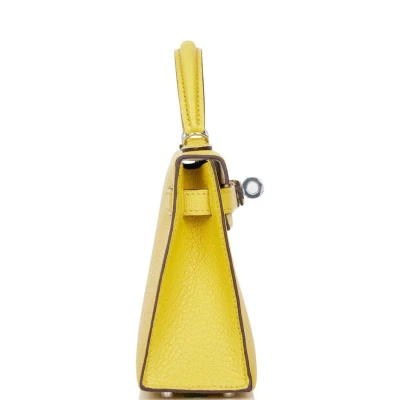 Hermes Kelly Sellier 20 Jaune de Naples Verso Chèvre Palladium Hardware Hermes Kelly Sellier 20 Jaune de Naples Verso Chèvre Palladium Hardware