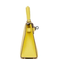 Hermes Kelly Sellier 20 Jaune de Naples Verso Chèvre Palladium Hardware Hermes Kelly Sellier 20 Jaune de Naples Verso Chèvre Palladium Hardware
