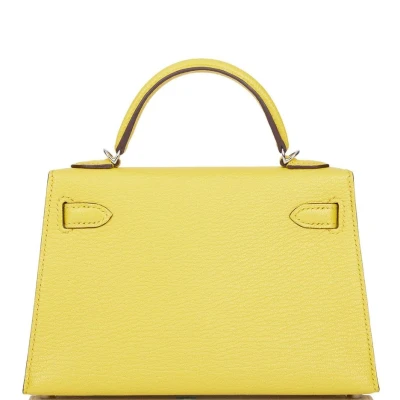 Hermes Kelly Sellier 20 Jaune de Naples Verso Chèvre Palladium Hardware Hermes Kelly Sellier 20 Jaune de Naples Verso Chèvre Palladium Hardware