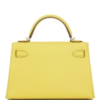 Hermes Kelly Sellier 20 Jaune de Naples Verso Chèvre Palladium Hardware Hermes Kelly Sellier 20 Jaune de Naples Verso Chèvre Palladium Hardware