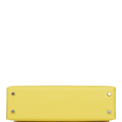 Hermes Kelly Sellier 20 Jaune de Naples Verso Chèvre Palladium Hardware Hermes Kelly Sellier 20 Jaune de Naples Verso Chèvre Palladium Hardware