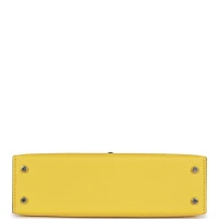 Hermes Kelly Sellier 20 Jaune de Naples Verso Chèvre Palladium Hardware