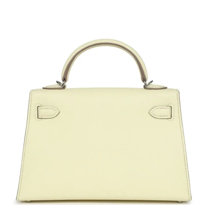 Hermes Kelly Sellier 20 Jaune Milton Epsom Palladium Hardware