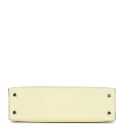 Hermes Kelly Sellier 20 Jaune Milton Epsom Palladium Hardware