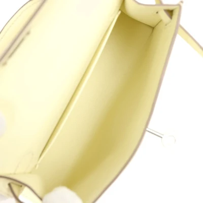 Hermes Kelly Sellier 20 Jaune Milton Epsom Palladium Hardware