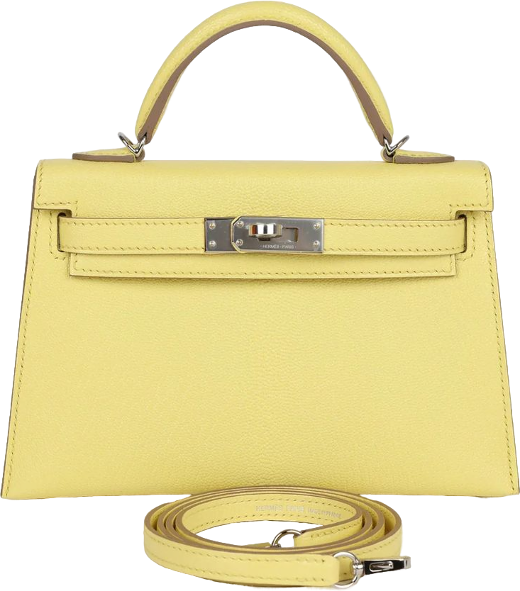Hermes Kelly Sellier 20 Limoncello Chevre Palladium Hardware