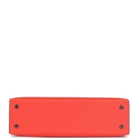 Hermes Kelly Sellier 20 Orange Field Epsom Palladium Hardware