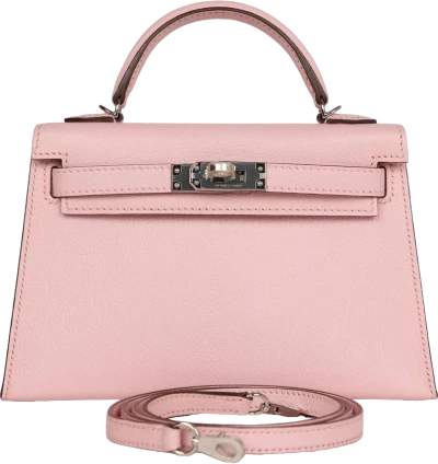 Hermes Kelly Sellier 20 Rose Sakura Chevre Palladium Hardware Hermes Kelly Sellier 20 Rose Sakura Chevre Palladium Hardware