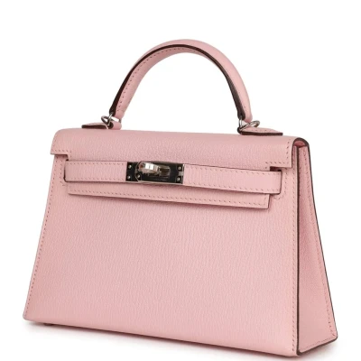 Hermes Kelly Sellier 20 Rose Sakura Chevre Palladium Hardware Hermes Kelly Sellier 20 Rose Sakura Chevre Palladium Hardware