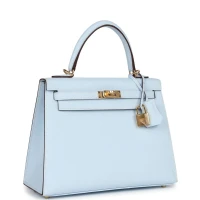 Hermes Kelly Sellier 25 Bleu Brume Epsom Gold Hardware Hermes Kelly Sellier 25 Bleu Brume Epsom Gold Hardware