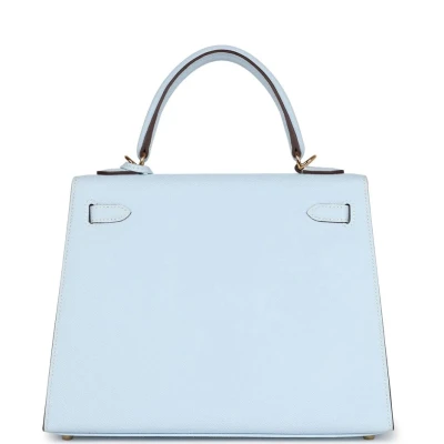 Hermes Kelly Sellier 25 Bleu Brume Epsom Gold Hardware Hermes Kelly Sellier 25 Bleu Brume Epsom Gold Hardware