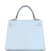 Hermes Kelly Sellier 25 Bleu Brume Epsom Gold Hardware Hermes Kelly Sellier 25 Bleu Brume Epsom Gold Hardware