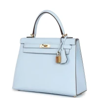 Hermes Kelly Sellier 25 Bleu Brume Epsom Gold Hardware Hermes Kelly Sellier 25 Bleu Brume Epsom Gold Hardware