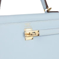 Hermes Kelly Sellier 25 Bleu Brume Epsom Gold Hardware Hermes Kelly Sellier 25 Bleu Brume Epsom Gold Hardware