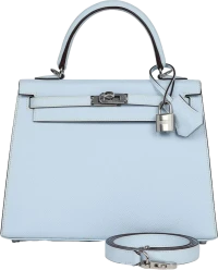 Hermes Kelly Sellier 25 Bleu Brume Epsom Palladium Hardware Hermes Kelly Sellier 25 Bleu Brume Epsom Palladium Hardware