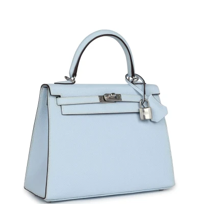 Hermes Kelly Sellier 25 Bleu Brume Epsom Palladium Hardware Hermes Kelly Sellier 25 Bleu Brume Epsom Palladium Hardware
