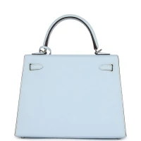 Hermes Kelly Sellier 25 Bleu Brume Epsom Palladium Hardware Hermes Kelly Sellier 25 Bleu Brume Epsom Palladium Hardware