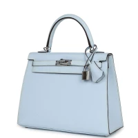 Hermes Kelly Sellier 25 Bleu Brume Epsom Palladium Hardware Hermes Kelly Sellier 25 Bleu Brume Epsom Palladium Hardware