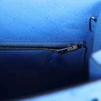 Hermes Kelly Sellier 25 Bleuet Ostrich Palladium Hardware Hermes Kelly Sellier 25 Bleuet Ostrich Palladium Hardware