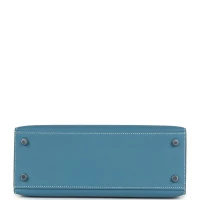 Hermes Kelly Sellier 25 Blue Jean Epsom Palladium Hardware Hermes Kelly Sellier 25 Blue Jean Epsom Palladium Hardware