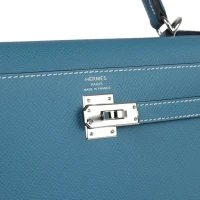 Hermes Kelly Sellier 25 Blue Jean Epsom Palladium Hardware Hermes Kelly Sellier 25 Blue Jean Epsom Palladium Hardware