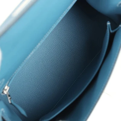 Hermes Kelly Sellier 25 Blue Jean Epsom Palladium Hardware Hermes Kelly Sellier 25 Blue Jean Epsom Palladium Hardware