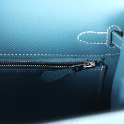 Hermes Kelly Sellier 25 Blue Jean Epsom Palladium Hardware Hermes Kelly Sellier 25 Blue Jean Epsom Palladium Hardware