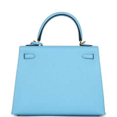 Hermes Kelly Sellier 25 Celeste Epsom Gold Hardware Hermes Kelly Sellier 25 Celeste Epsom Gold Hardware
