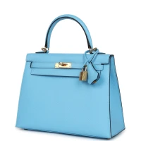 Hermes Kelly Sellier 25 Celeste Epsom Gold Hardware Hermes Kelly Sellier 25 Celeste Epsom Gold Hardware