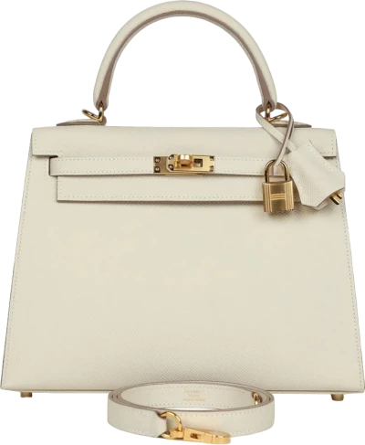 Hermes Kelly Sellier 25 Craie Epsom Gold Hardware Hermes Kelly Sellier 25 Craie Epsom Gold Hardware