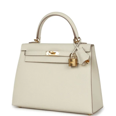 Hermes Kelly Sellier 25 Craie Epsom Gold Hardware Hermes Kelly Sellier 25 Craie Epsom Gold Hardware