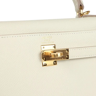 Hermes Kelly Sellier 25 Craie Epsom Gold Hardware Hermes Kelly Sellier 25 Craie Epsom Gold Hardware