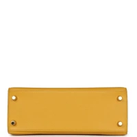 Hermes Kelly Sellier 25 Jaune Ambre Epsom Gold Hardware
