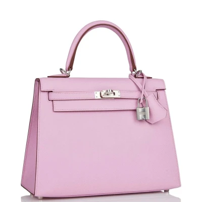 Hermes Kelly Sellier 25 Mauve Sylvestre Epsom Palladium Hardware Hermes Kelly Sellier 25 Mauve Sylvestre Epsom Palladium Hardware