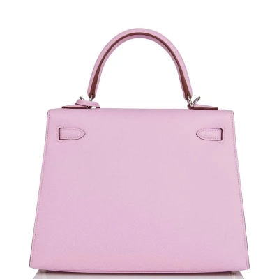 Hermes Kelly Sellier 25 Mauve Sylvestre Epsom Palladium Hardware Hermes Kelly Sellier 25 Mauve Sylvestre Epsom Palladium Hardware