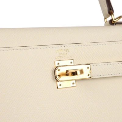 Hermes Kelly Sellier 25 Nata Epsom Gold Hardware Hermes Kelly Sellier 25 Nata Epsom Gold Hardware