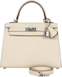 Hermes Kelly Sellier 25 Nata Verso Epsom Palladium Hardware Hermes Kelly Sellier 25 Nata Verso Epsom Palladium Hardware