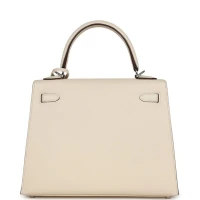 Hermes Kelly Sellier 25 Nata Verso Epsom Palladium Hardware Hermes Kelly Sellier 25 Nata Verso Epsom Palladium Hardware