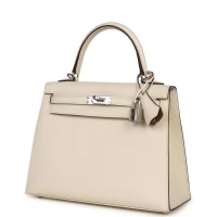 Hermes Kelly Sellier 25 Nata Verso Epsom Palladium Hardware Hermes Kelly Sellier 25 Nata Verso Epsom Palladium Hardware