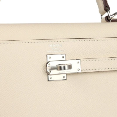 Hermes Kelly Sellier 25 Nata Verso Epsom Palladium Hardware Hermes Kelly Sellier 25 Nata Verso Epsom Palladium Hardware