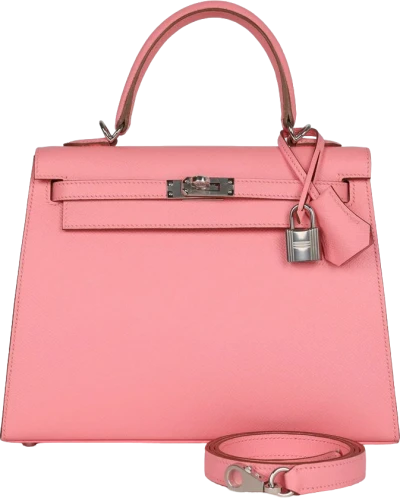 Hermes Kelly Sellier 25 Rose Confetti Epsom Palladium Hardware Hermes Kelly Sellier 25 Rose Confetti Epsom Palladium Hardware