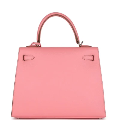 Hermes Kelly Sellier 25 Rose Confetti Epsom Palladium Hardware Hermes Kelly Sellier 25 Rose Confetti Epsom Palladium Hardware
