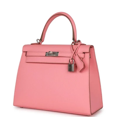 Hermes Kelly Sellier 25 Rose Confetti Epsom Palladium Hardware Hermes Kelly Sellier 25 Rose Confetti Epsom Palladium Hardware