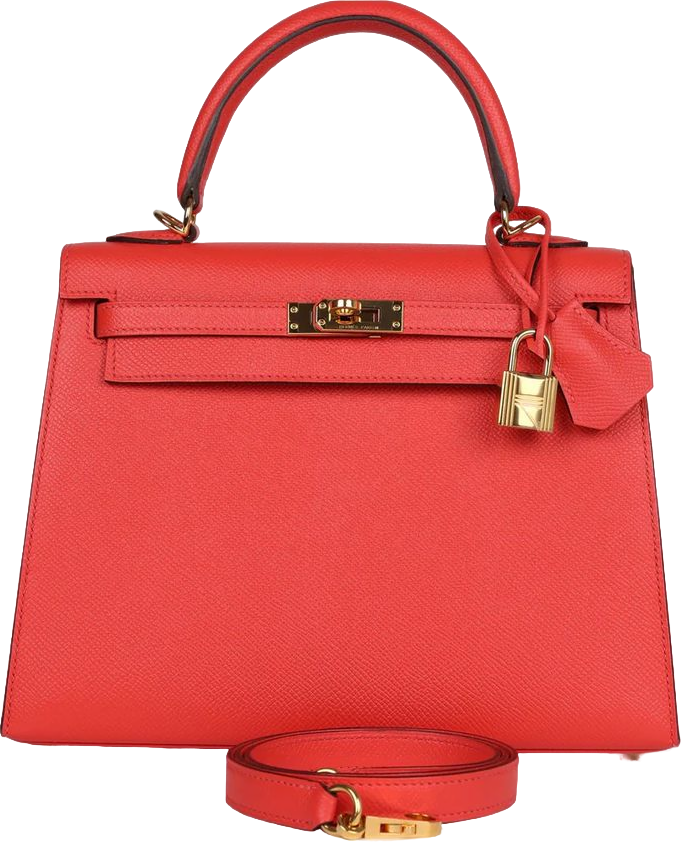 Hermes Kelly Sellier 25 Rose Jaipur Epsom Gold Hardware