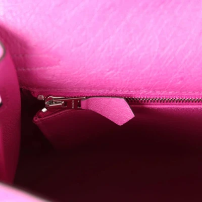 Hermes Kelly Sellier 25 Rose Pourpre Ostrich Palladium Hardware Hermes Kelly Sellier 25 Rose Pourpre Ostrich Palladium Hardware