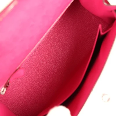 Hermes Kelly Sellier 25 Rose Tyrien Ostrich Palladium Hardware Hermes Kelly Sellier 25 Rose Tyrien Ostrich Palladium Hardware