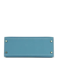 Hermes Kelly Sellier 28 Blue Jean Epsom Gold Hardware