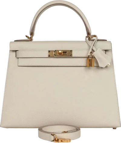 Hermes Kelly Sellier 28 Craie Epsom Gold Hardware Hermes Kelly Sellier 28 Craie Epsom Gold Hardware