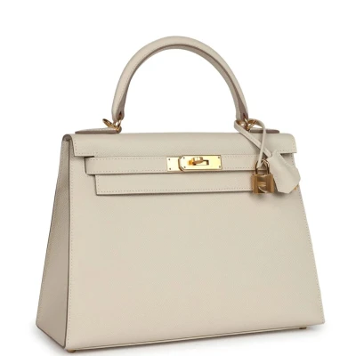 Hermes Kelly Sellier 28 Craie Epsom Gold Hardware Hermes Kelly Sellier 28 Craie Epsom Gold Hardware