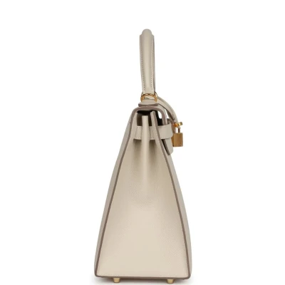 Hermes Kelly Sellier 28 Craie Epsom Gold Hardware Hermes Kelly Sellier 28 Craie Epsom Gold Hardware
